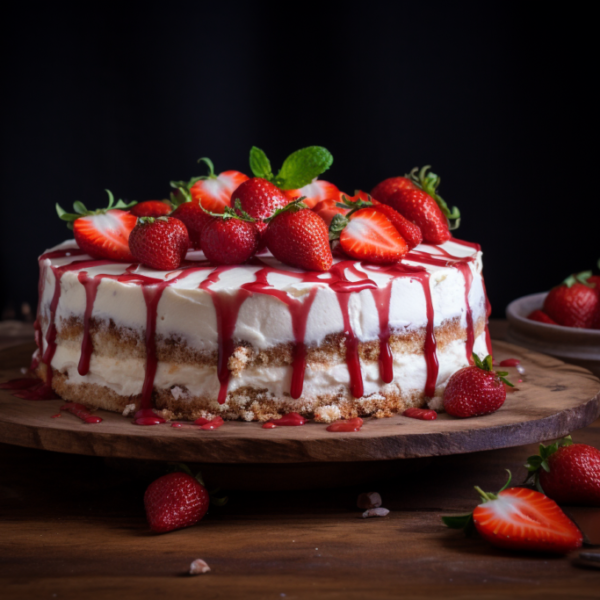 Aardbeien cheesecake