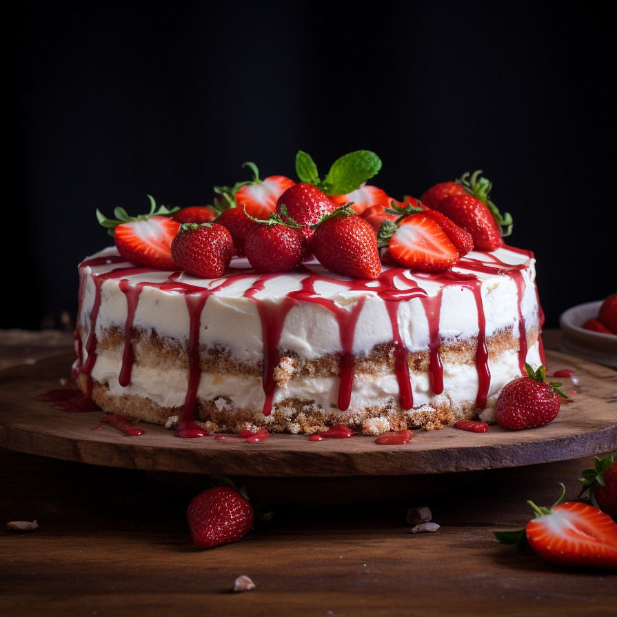 Aardbeien cheesecake